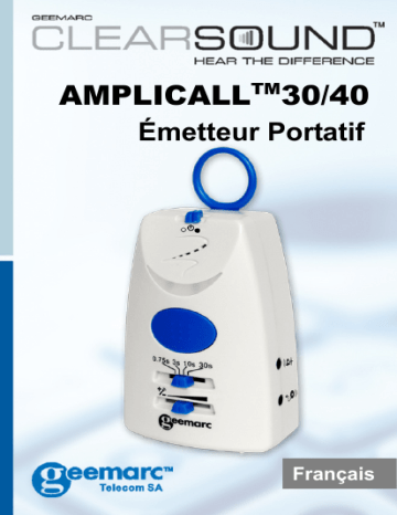 Geemarc AMPLICALL 30 / 40 Mode d'emploi | Fixfr