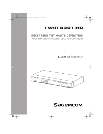 SAGEMCOM Twin 830T HD Mode d'emploi | Fixfr