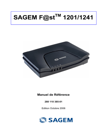 Sagem F@st 1201 V2 Mode d'emploi | Fixfr