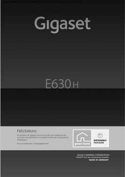 Gigaset E630H Mode d'emploi