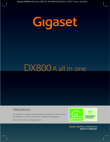 Gigaset DX800A all in one Mode d'emploi | Fixfr