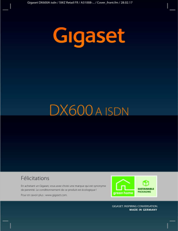 DX800A all in one | DL500A | Gigaset DX600A ISDN Mode d'emploi | Fixfr
