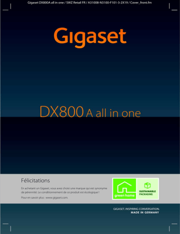 Gigaset DX800A all in one Mode d'emploi | Fixfr