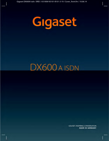 Gigaset DX600A ISDN Mode d'emploi | Fixfr