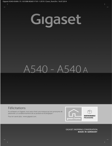 Gigaset A540A Mode d'emploi | Fixfr