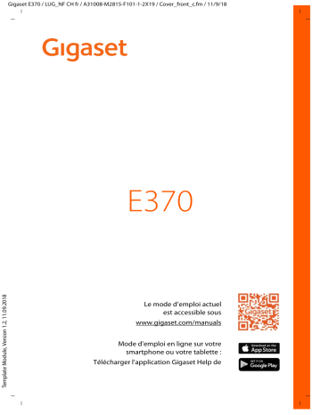 Gigaset E370 Mode d'emploi | Fixfr