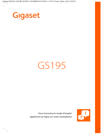 GS195 | Book Case SMART | Full Display HD Glass Protector | Gigaset TOTAL CLEAR Cover Mode d'emploi | Fixfr