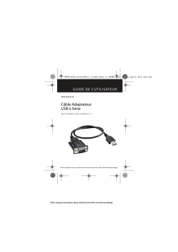 Insignia NS-PU99501 1.3' USB-to-RS-232 (DB9) PDA/Serial Adapter Cable Mode d'emploi