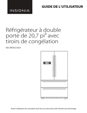Insignia NS-RFD21SS7 20.7 Cu. Ft. 4-Door French Door Refrigerator Mode d'emploi | Fixfr