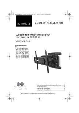 Insignia NS-HTVMM1703-C 47" - 80" Full Motion TV Wall Mount Mode d'emploi