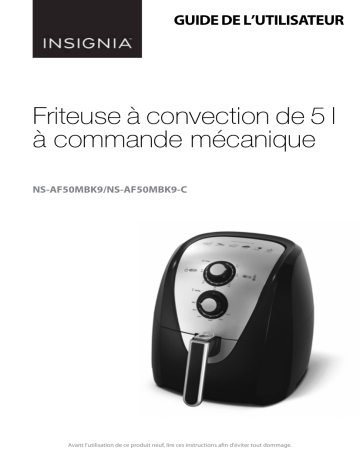 Insignia NS-AF50MBK9 Analog Air Fryer - Family Size Mode d'emploi | Fixfr