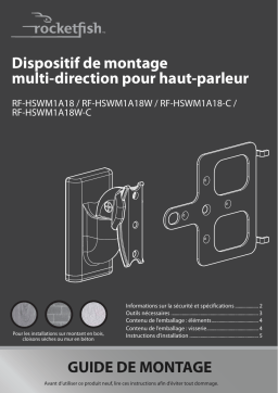 RocketFish RF-HSWM1A18 | RF-HSWM1A18-C Multi-Directional Speaker Wall Mount Mode d'emploi