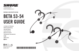 Shure BETA5x Headworn Vocal Microphones Mode d'emploi