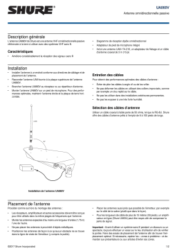 Shure UA860V Passive Omnidirectional Antenna Mode d'emploi