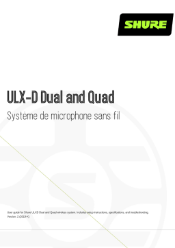 Shure ULXD-DQ Wireless Microphone System Mode d'emploi