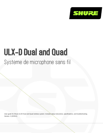 Shure ULXD-DQ Wireless Microphone System Mode d'emploi | Fixfr