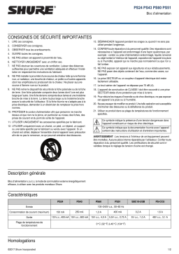 Shure PS Power Supply Mode d'emploi