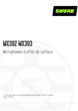 Shure MX39x Boundary Microphones Mode d'emploi