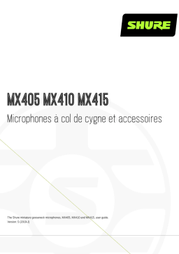 Shure MX4xx Gooseneck Microphones and Accessories Mode d'emploi