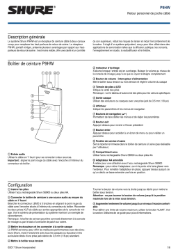 Shure P9HW Wired Bodypack Personal Monitor Mode d'emploi