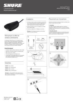 Shure CVB Boundary Condenser Microphones Mode d'emploi