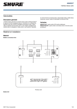 Shure ANI4OUT Audio Network Interface Mode d'emploi