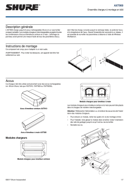 Shure AXT900 Rack Mount Charging Station Mode d'emploi