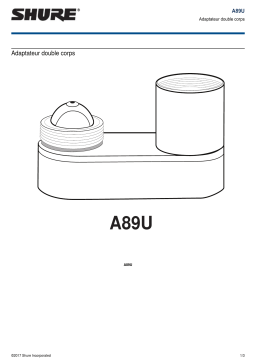 Shure A89U Double-Barrel Adapter Mode d'emploi