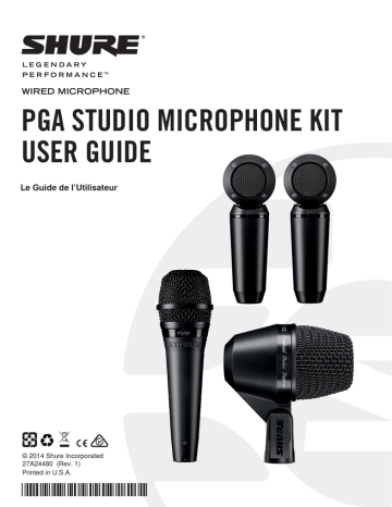 Shure PGAkit Studio Microphone Kit Mode d'emploi | Fixfr