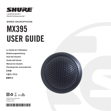 Shure MX395 Low-Profile Boundary Microphone Mode d'emploi | Fixfr