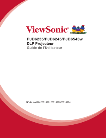 ViewSonic PJD6235-S PROJECTOR Mode d'emploi | Fixfr