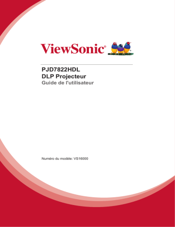 ViewSonic PJD7822HDL PROJECTOR Mode d'emploi | Fixfr