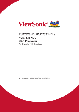 ViewSonic PJD7836HDL-S PROJECTOR Mode d'emploi