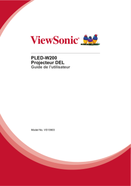 ViewSonic PLED-W200 PROJECTOR Mode d'emploi