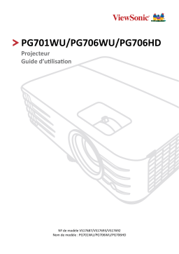 ViewSonic PG706WU PROJECTOR Mode d'emploi