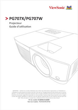 ViewSonic PG707X PROJECTOR Mode d'emploi