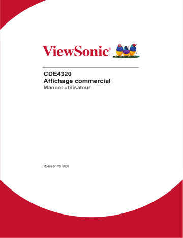 ViewSonic CDE4320 DIGITAL SIGNAGE Mode d'emploi | Fixfr
