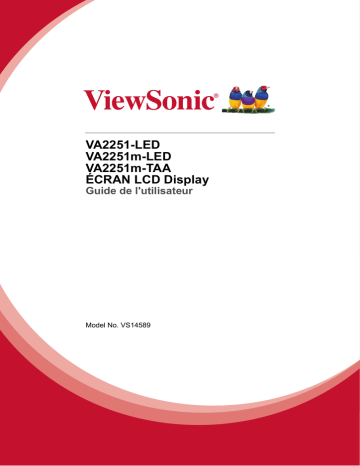 VA2251m-TAA-S | ViewSonic VA2251m-LED-S MONITOR Mode d'emploi | Fixfr