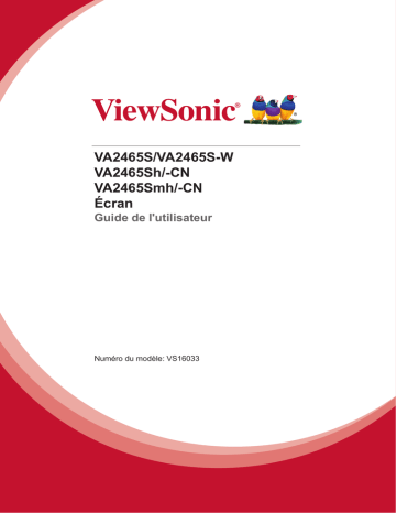ViewSonic VA2465Smh-S MONITOR Mode d'emploi | Fixfr