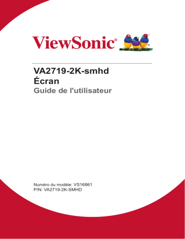 ViewSonic VA2719-2K-Smhd MONITOR Mode d'emploi | Fixfr