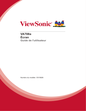ViewSonic VA708a-S MONITOR Mode d'emploi | Fixfr