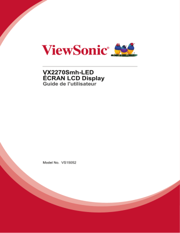 VX2270Smh-LED-S | ViewSonic VX2270SMH-LED MONITOR Mode d'emploi | Fixfr