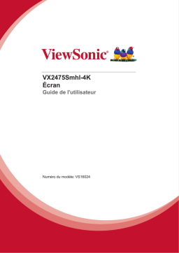 ViewSonic VX2475Smhl-4K MONITOR Mode d'emploi