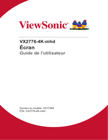 VX2776-4K-MHD-S | ViewSonic VX2776-4K-mhd MONITOR Mode d'emploi | Fixfr