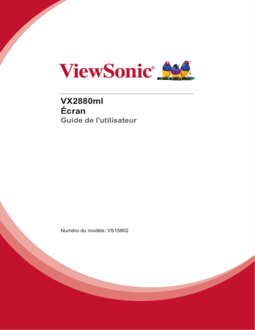 ViewSonic VX2880ml-S MONITOR Mode d'emploi | Fixfr