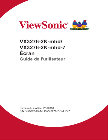 VX3276-2K-MHD-S | ViewSonic VX3276-2K-mhd MONITOR Mode d'emploi | Fixfr