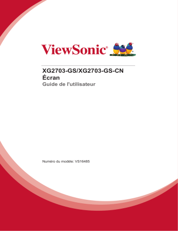 XG2703-GS-S | ViewSonic XG2703-GS MONITOR Mode d'emploi | Fixfr