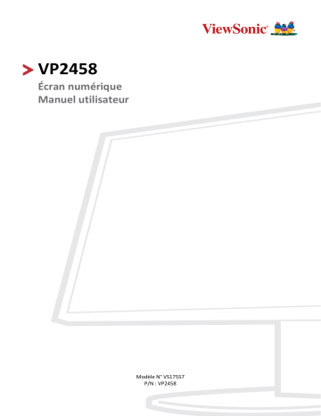 ViewSonic VP2458-S MONITOR Mode d'emploi | Fixfr