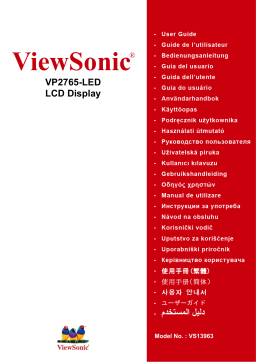 ViewSonic VP2765-LED MONITOR Mode d'emploi