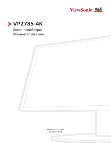 VP2785-4K-S | ViewSonic VP2785-4K MONITOR Mode d'emploi | Fixfr